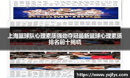 上海篮球队心理素质强劲夺冠最新篮球心理素质排名前十揭晓